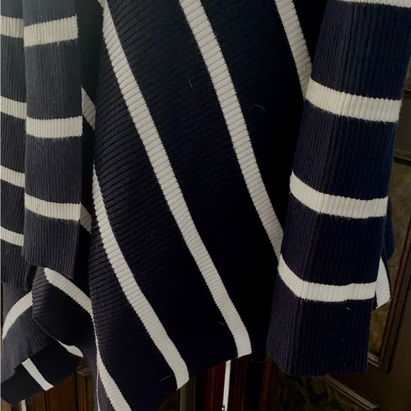 Carmen Marc Valvo Striped Open Front Sweater - Picture 8 of 9